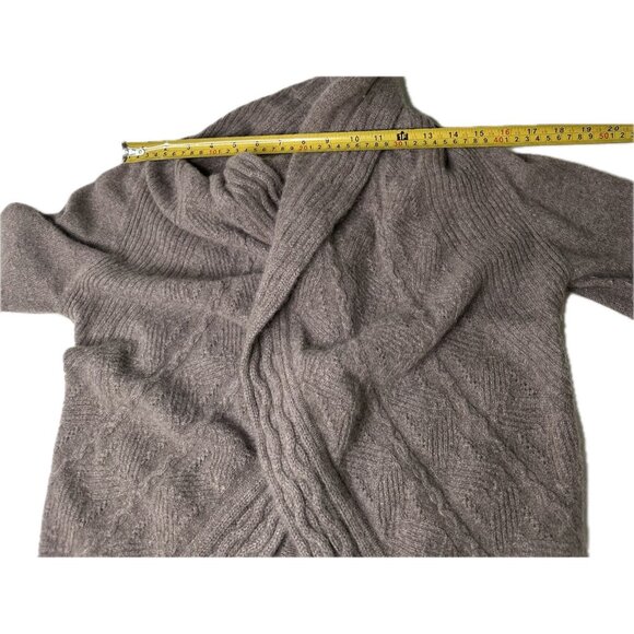 Laundry by Shelli Segal Cashmere Open Cardigan M Brown - Picture 7 of 9